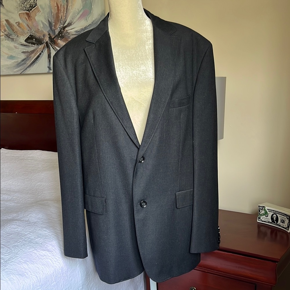 Hugo Boss Gray Jacket Blazer with Structured Silhouette